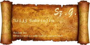 Szijj Gabriella névjegykártya